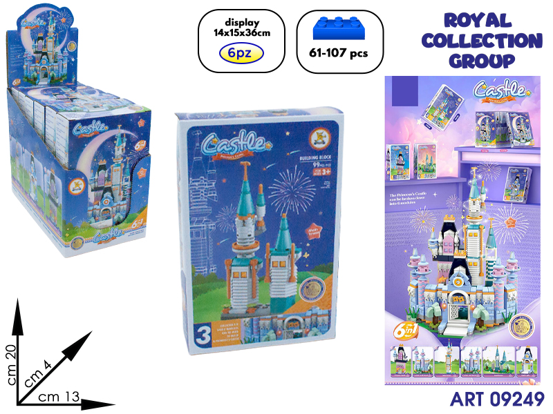 Sm906 Building Castle 6in1 Cm 20x13 Display 6 Pz