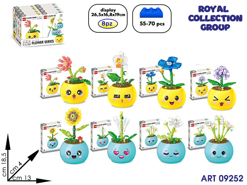1013a Building Flower Series 8in1 Cm 18.5x13 Display 8pz