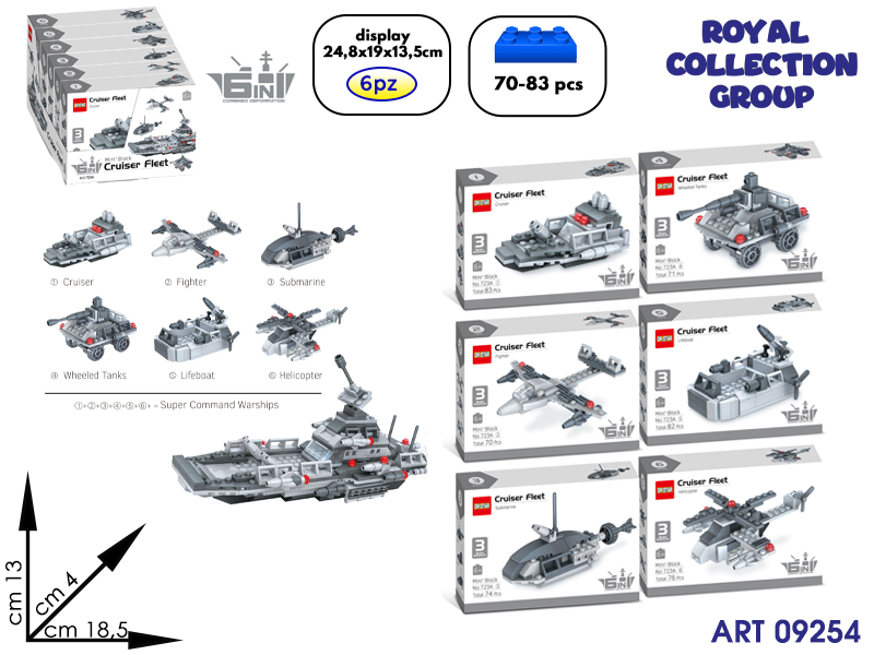 723a Building Cruiser Fleet 6in1 Cm 18.5x13 Display 6pz