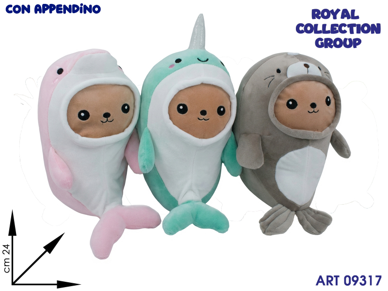 49422 Peluche Kawa In Costume 3 Ass Cm 24