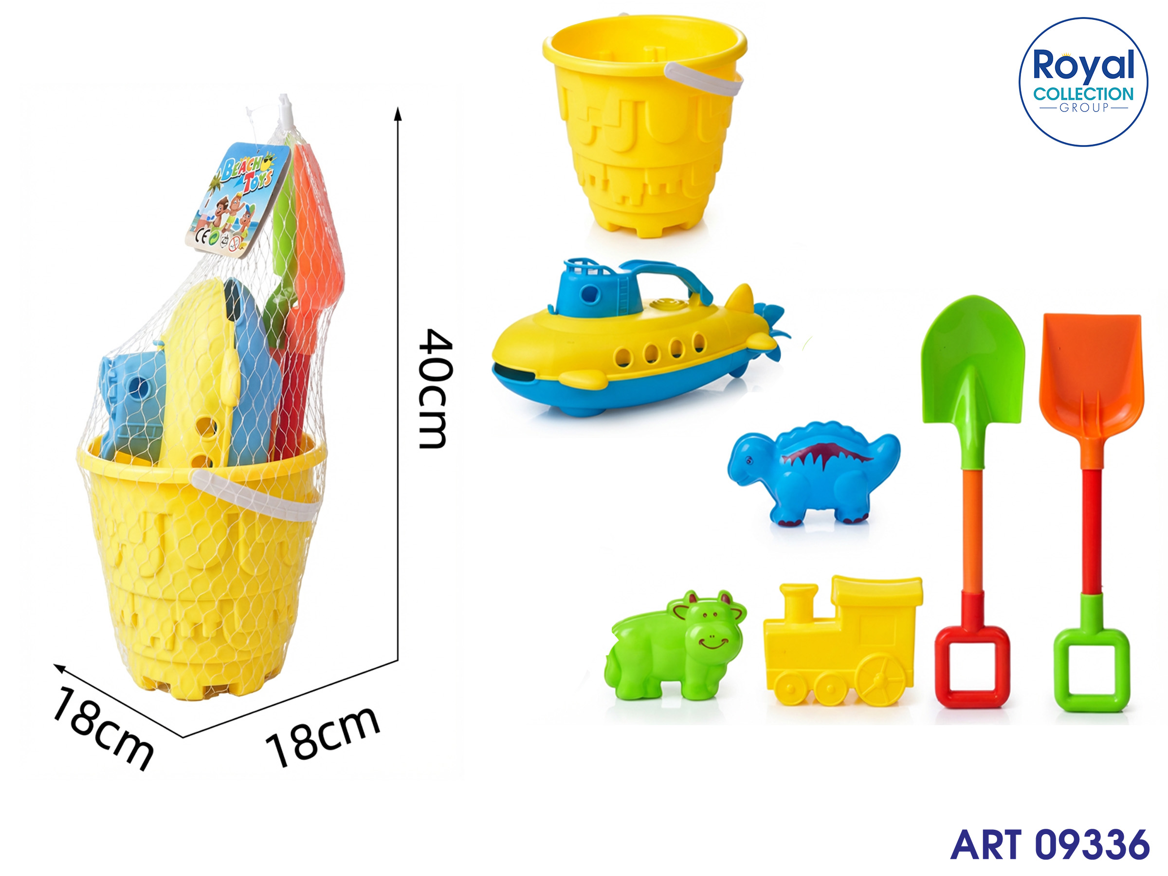C522 Set Mare 7 Pz In Rete  Col Cm 40