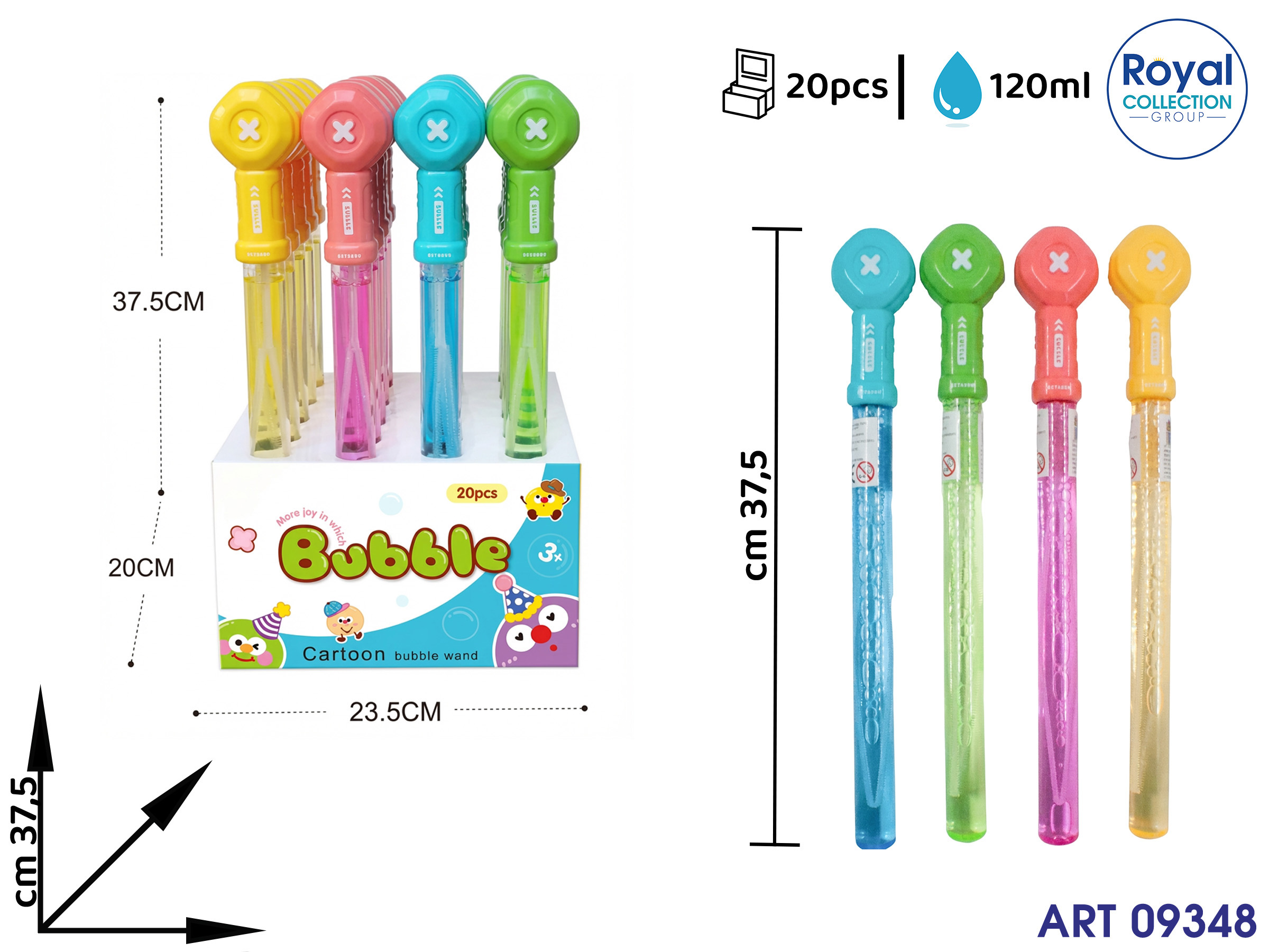 311  Bolle Di Sapone 120ml Col Ass Cm  Display20 Pz Cm 37.5