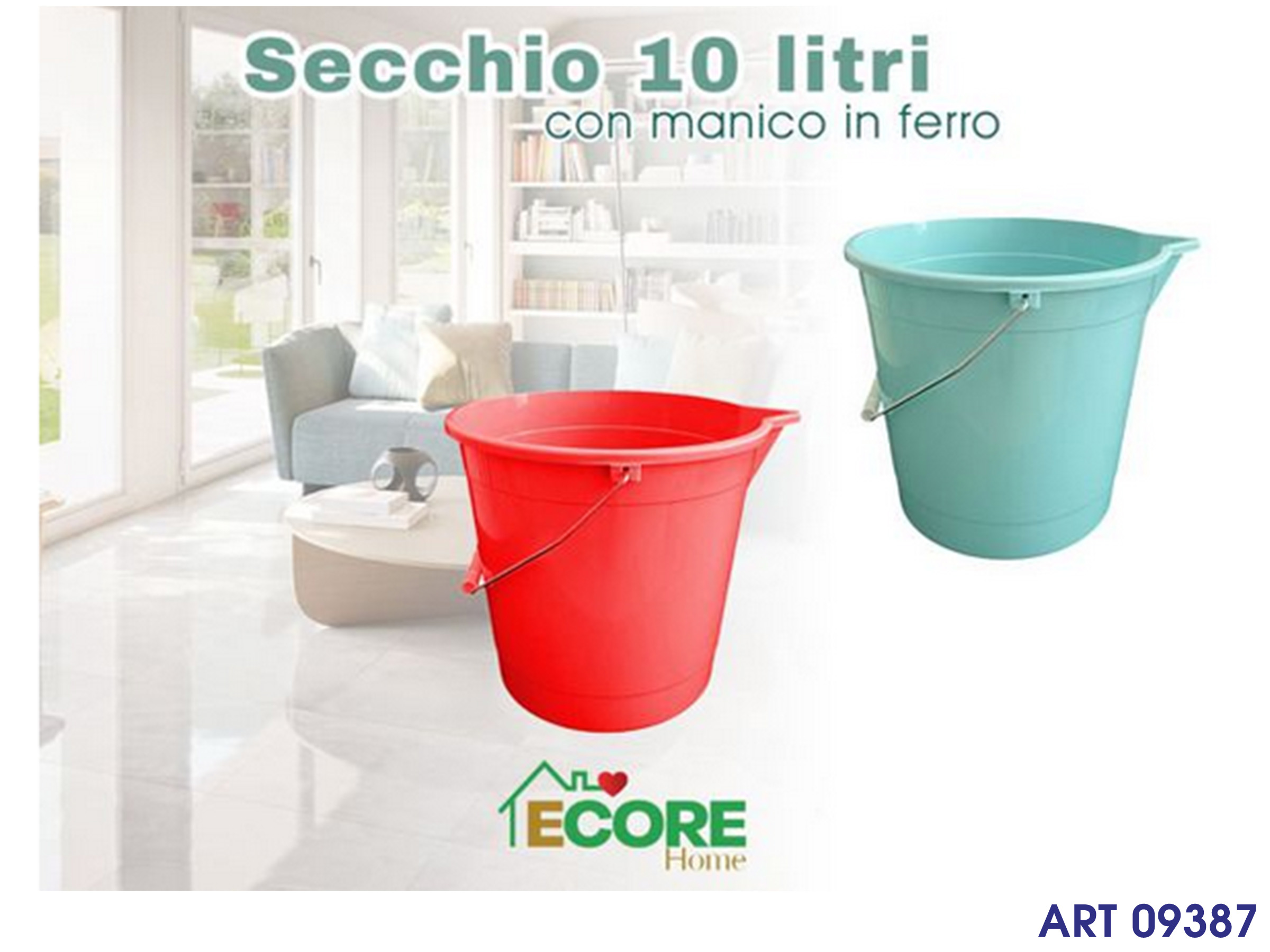 Secchio Lt 10 Col Ass Cm 25x27