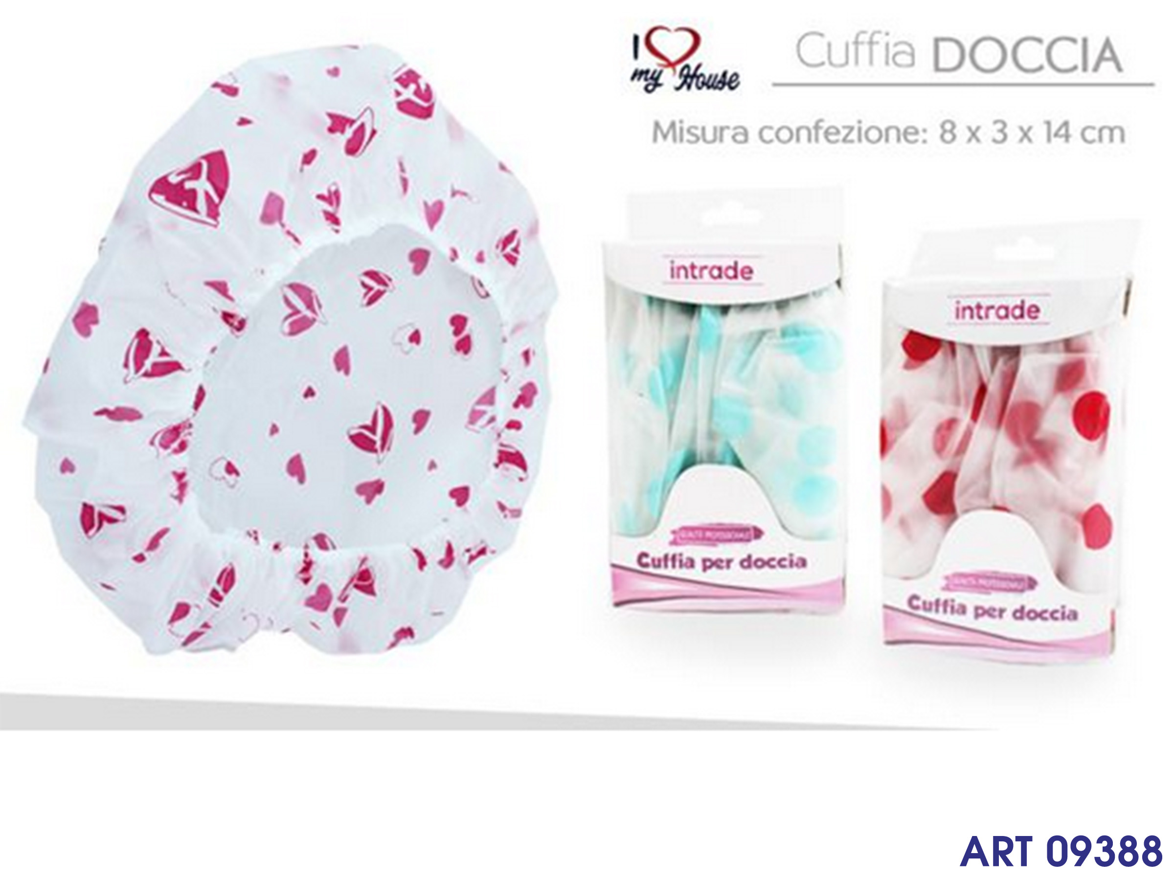 Cuffia Doccia Pvc Col Ass Cm 12x8