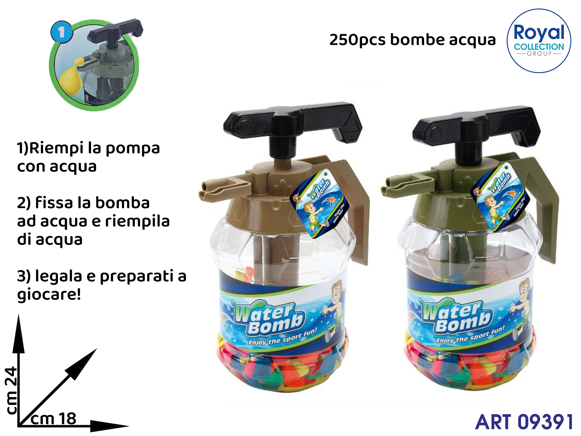 Yg-63u Battle Bombe Ad Acqua 250pcs Cm 24x18