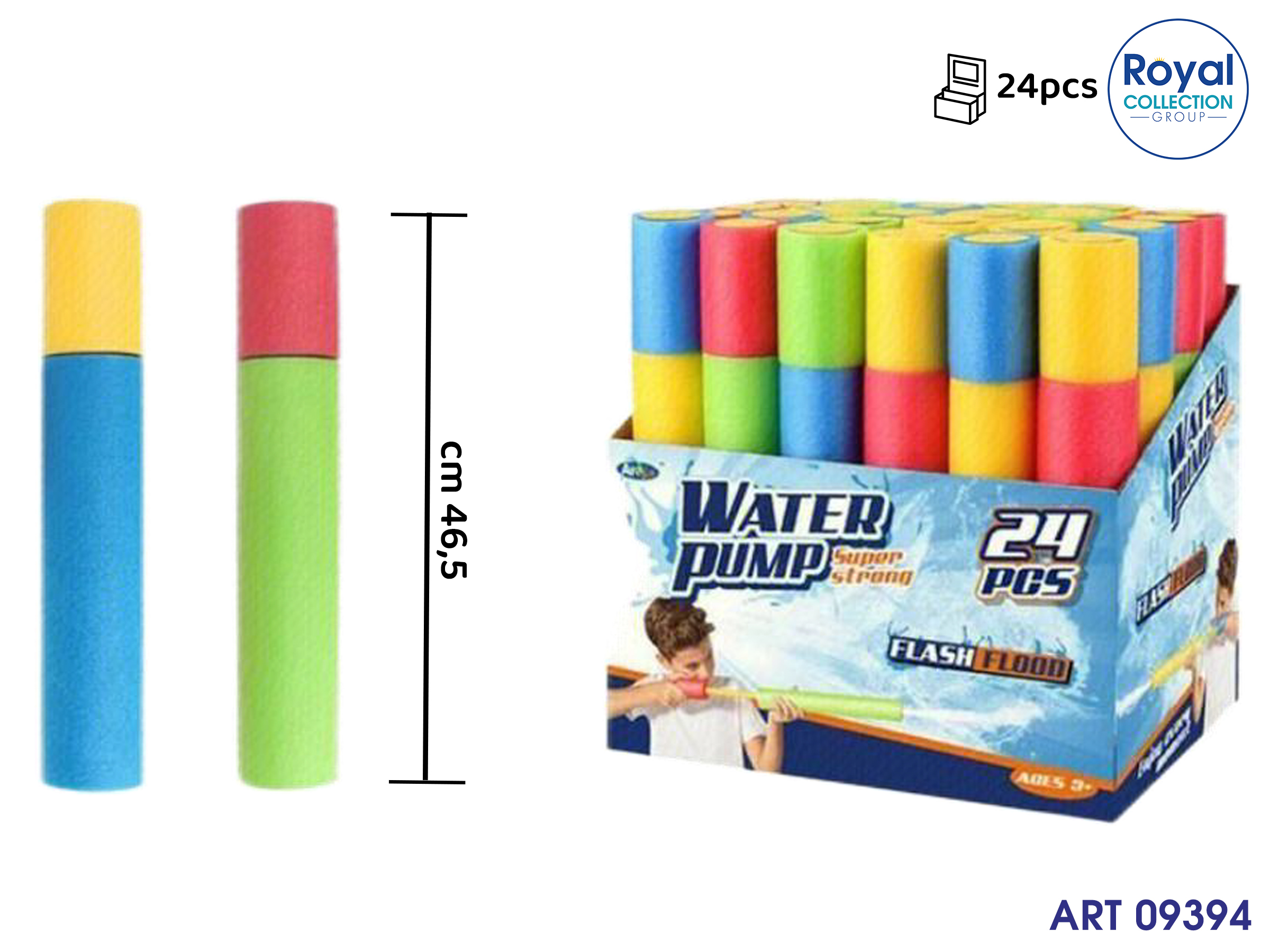 828-45 Spara-acqua  Col Ass Cm 46.5  Display 24 Pz