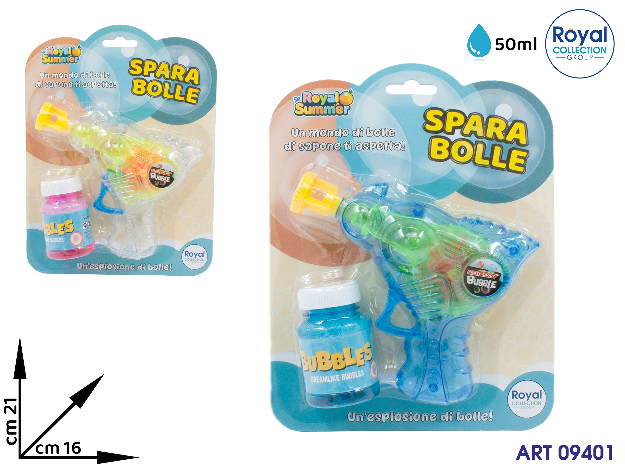170b1 Blister Sparabolle 50ml 2 Ass Cm 21x16