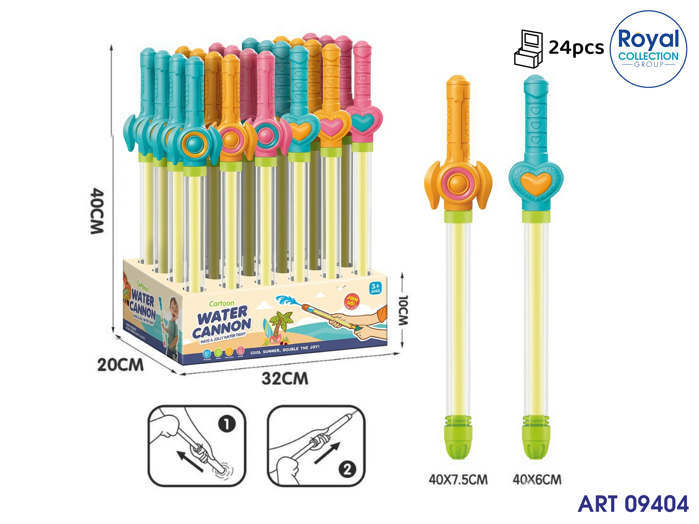 5295-25 Spara-acqua Water Cannon Cm 40 Display 24 Pz