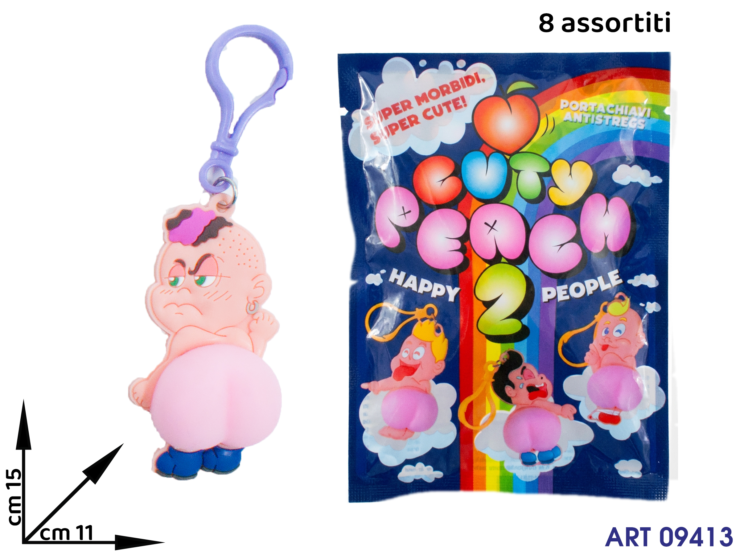 Vfbu0196 Cuty Peach C/portach Busta Ass (min.48pz) Cm 12x9