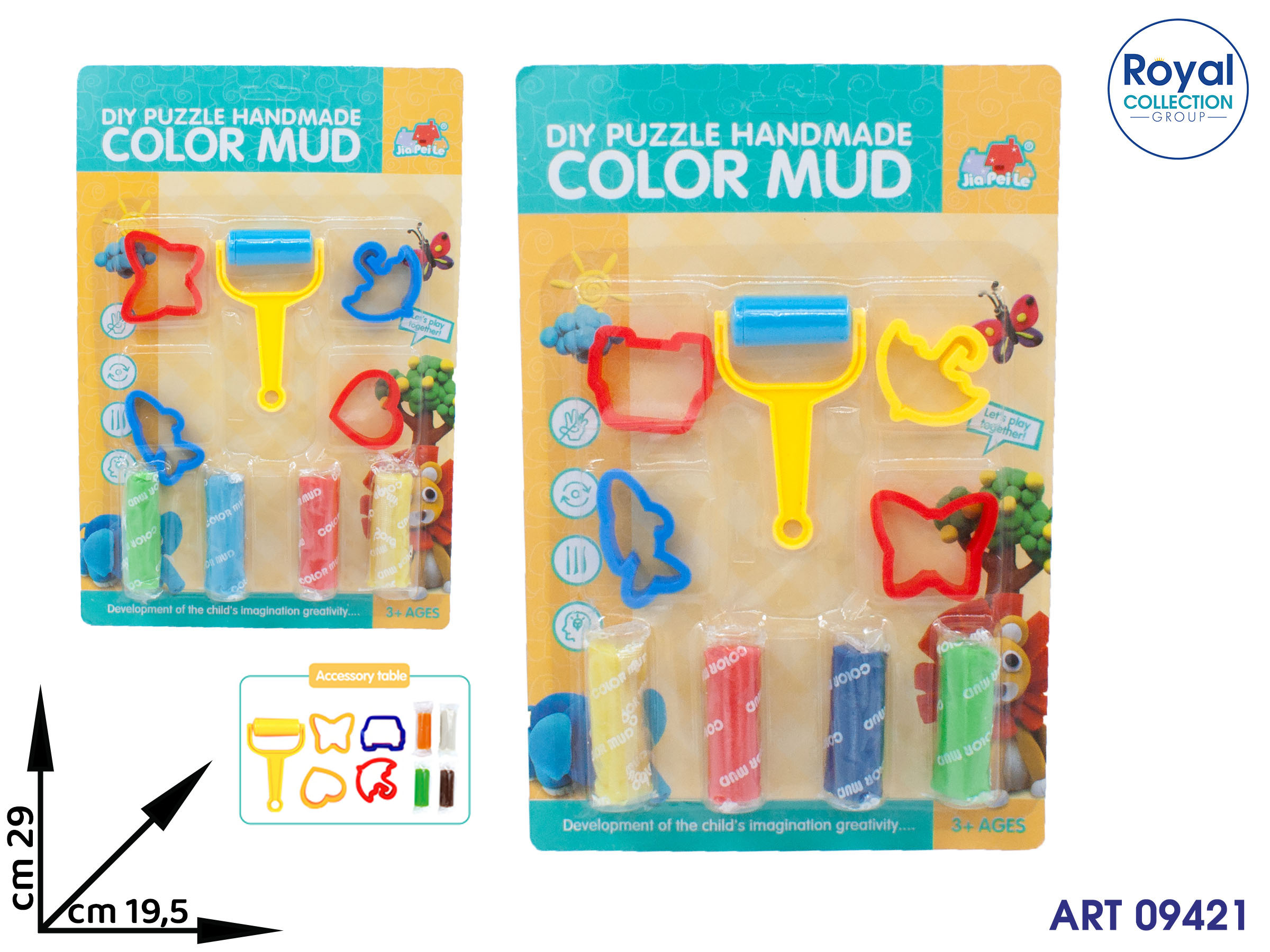 K3500809  5838-92 Blister Plastilina Color Mud Cm 29x19.5