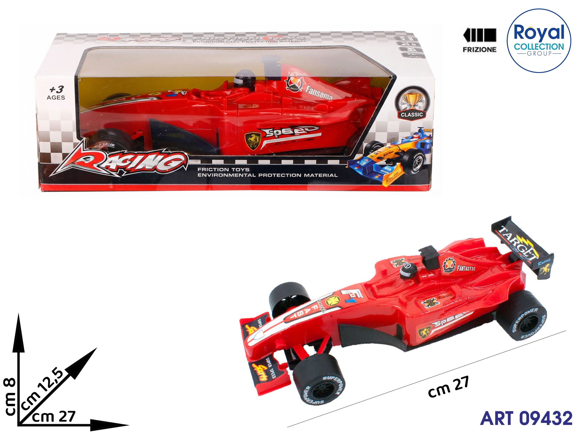 K1817471 K084319 Auto Corsa Rossa Friz  Cm 27x12.5