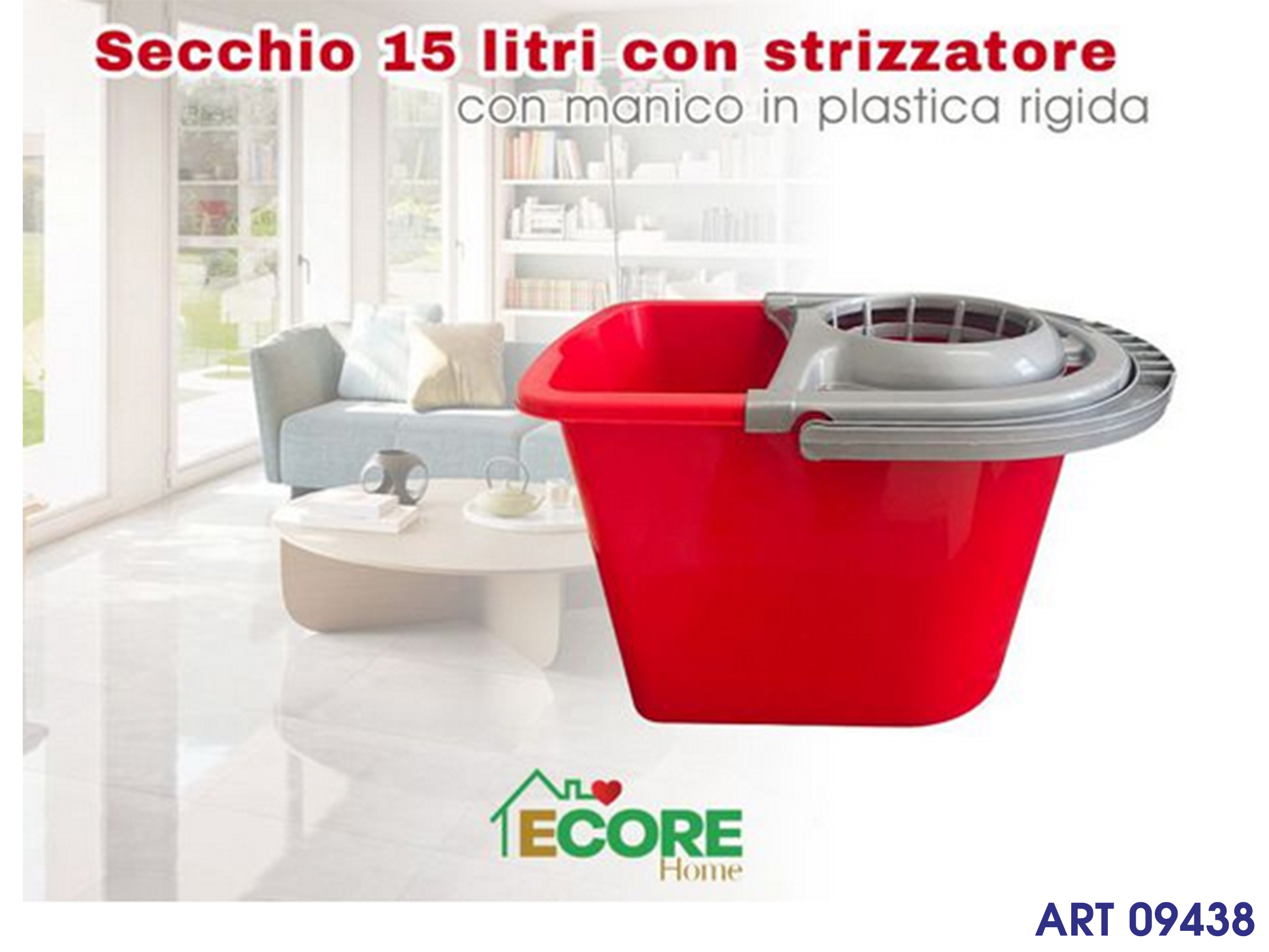 Secchio Lt 15 Con Strizzatore Cm 27x40