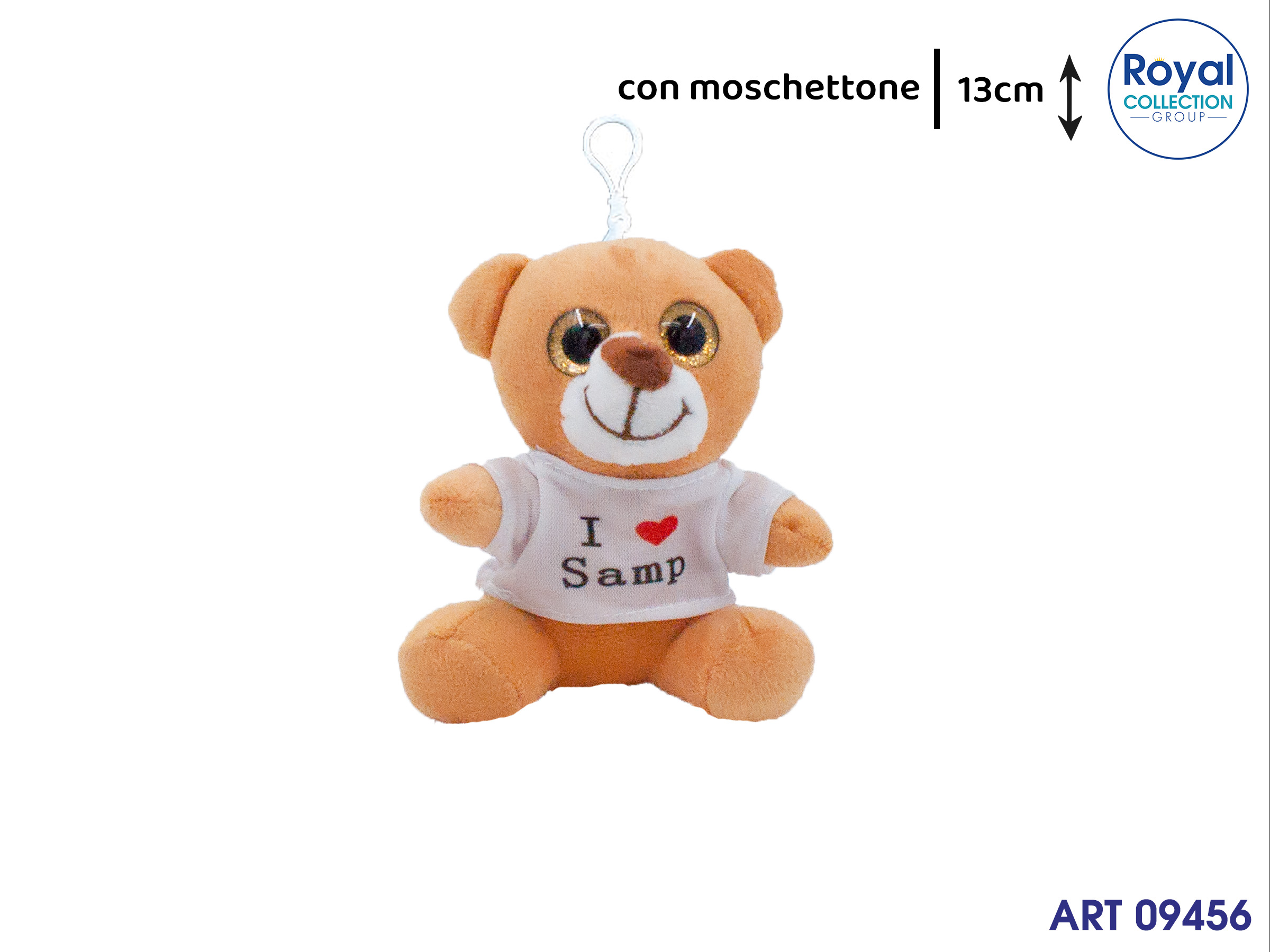 Pl2970 13d Peluche I Love Samp C/moschettone Cm 13