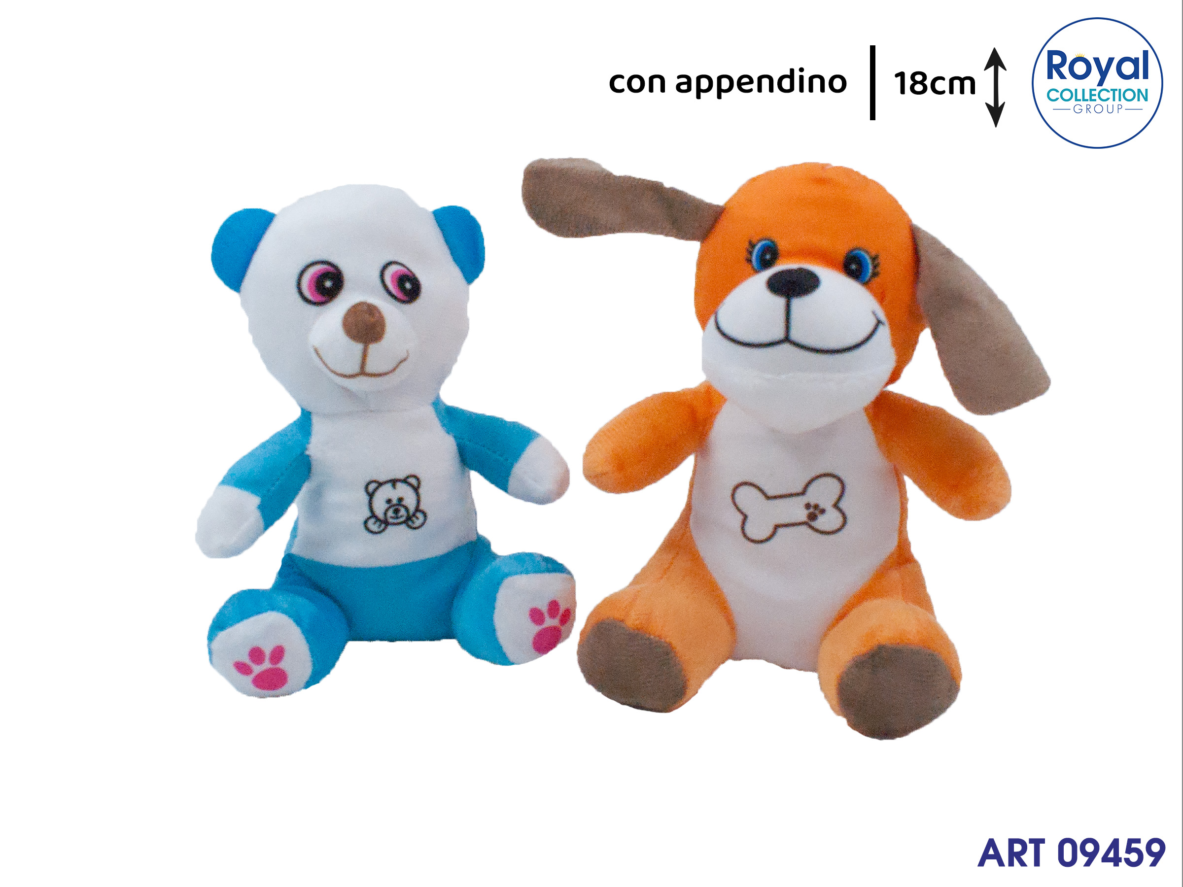 Gs9140 Gs9150 Orso / Cane Peluche 2 Ass Cm 18