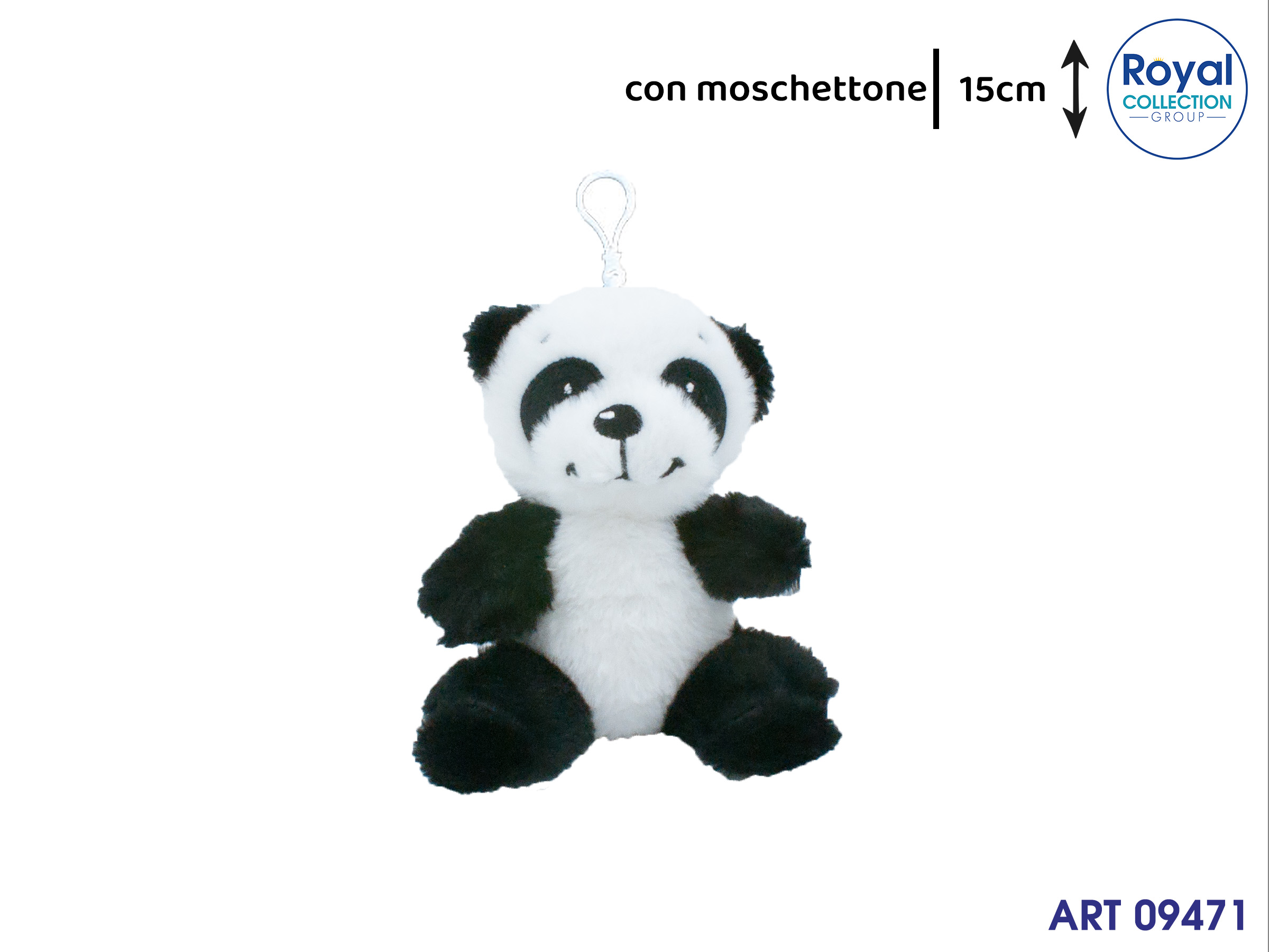 Pl2928b 1 Panda Peluche C/moschettone Cm 15