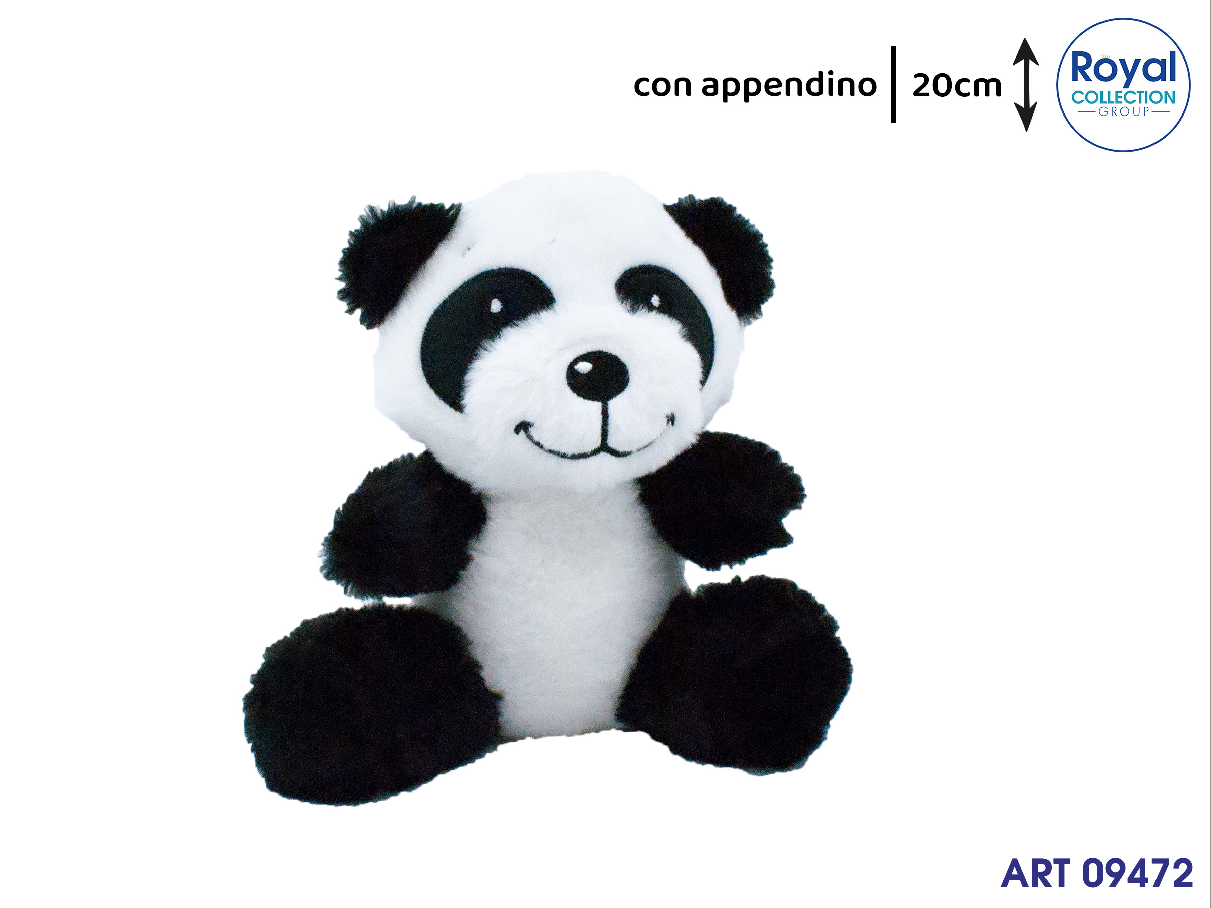 Pl2928b 2 Panda Peluche C/appendino Cm 20
