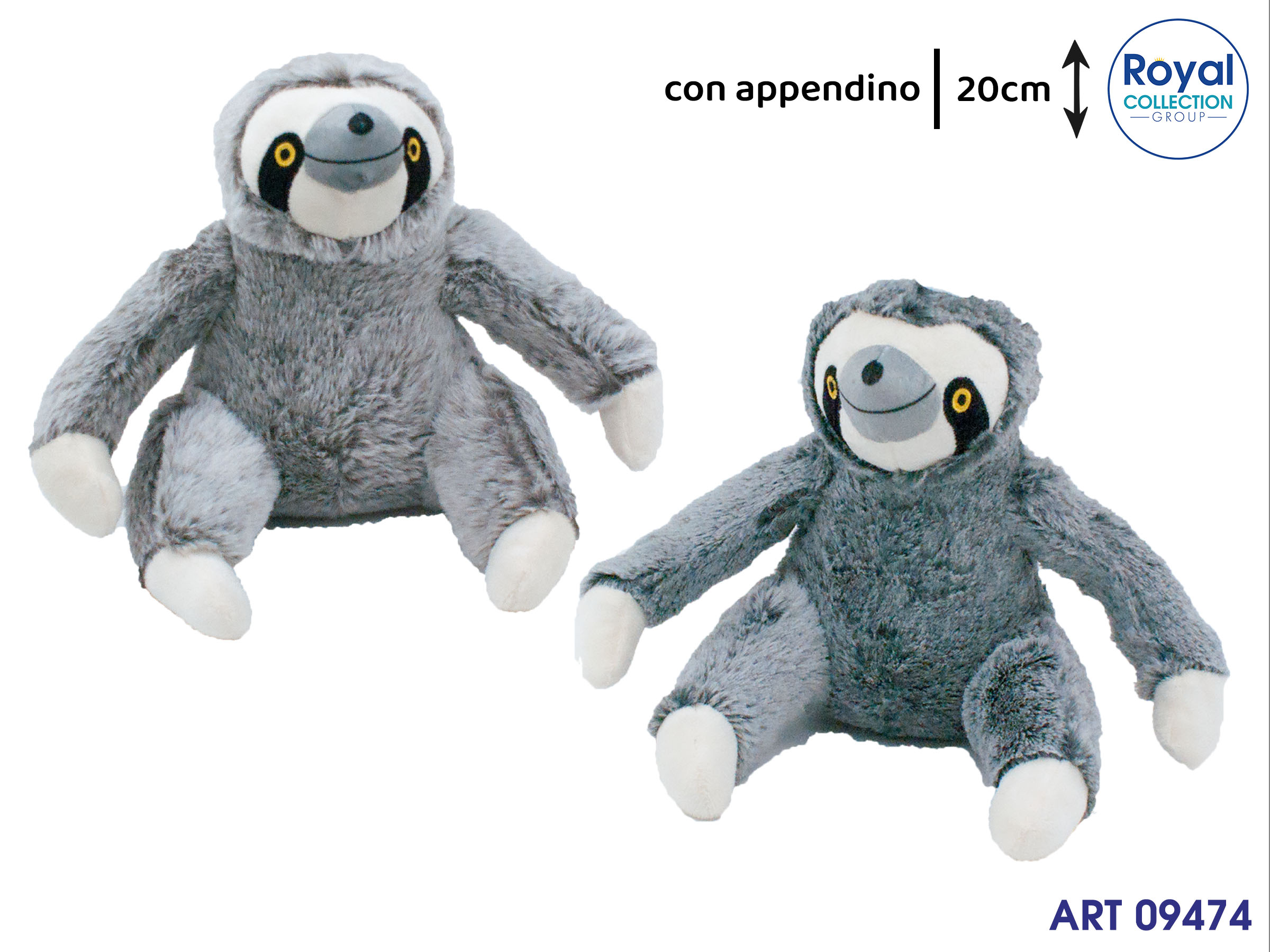 Pl2982 2 Bradipo Peluche 2 Ass Cm 20
