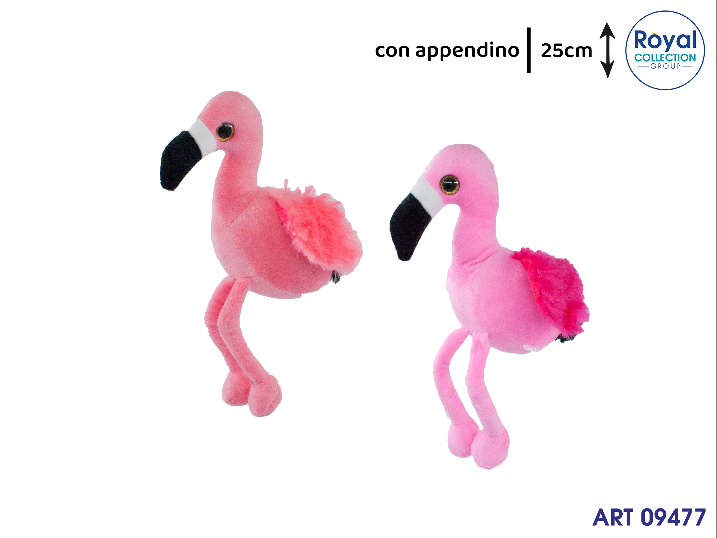 56238 Fenicottero Peluche Ass Cm 25