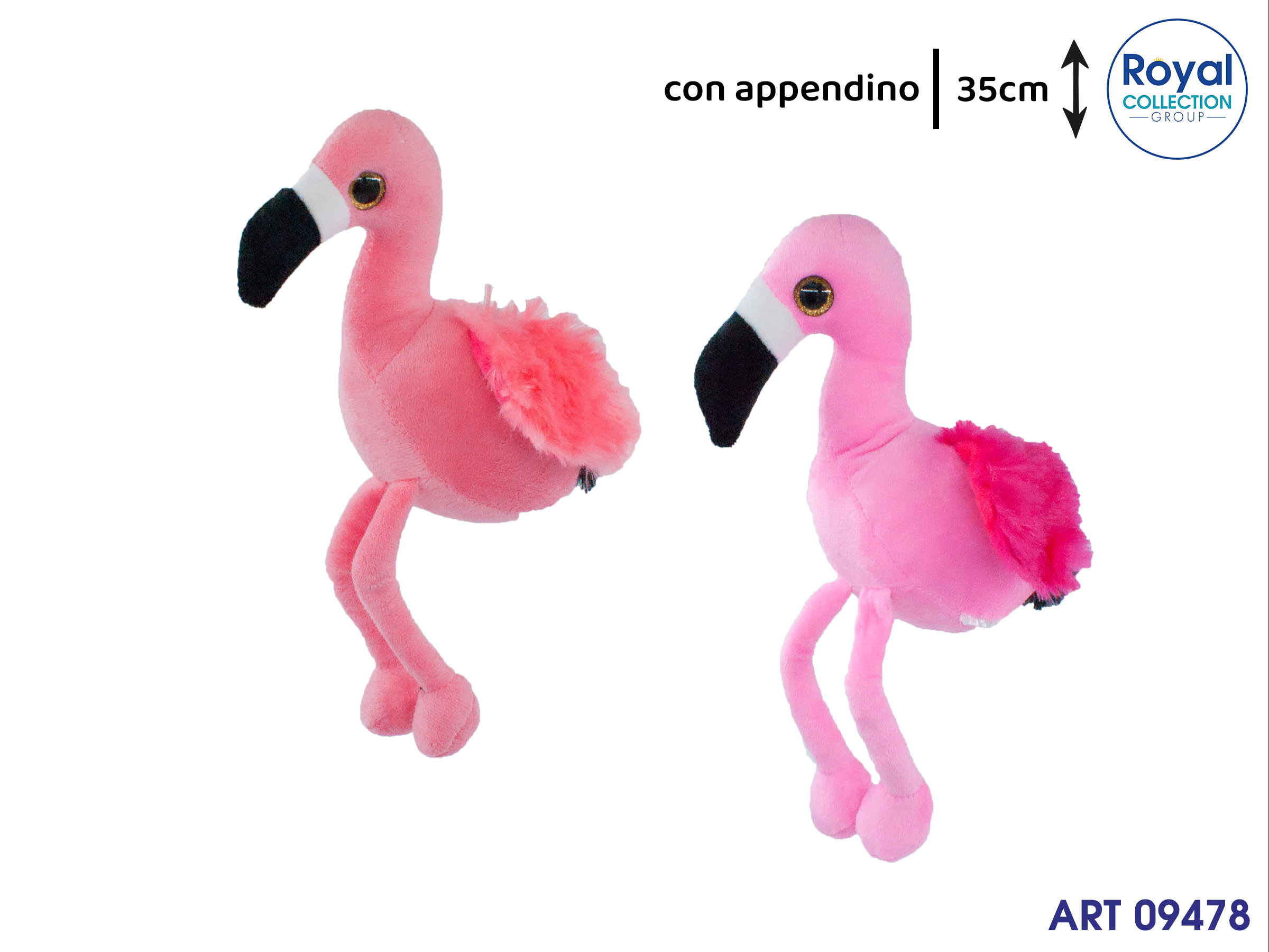 56238 Fenicottero Peluche Ass Cm 35
