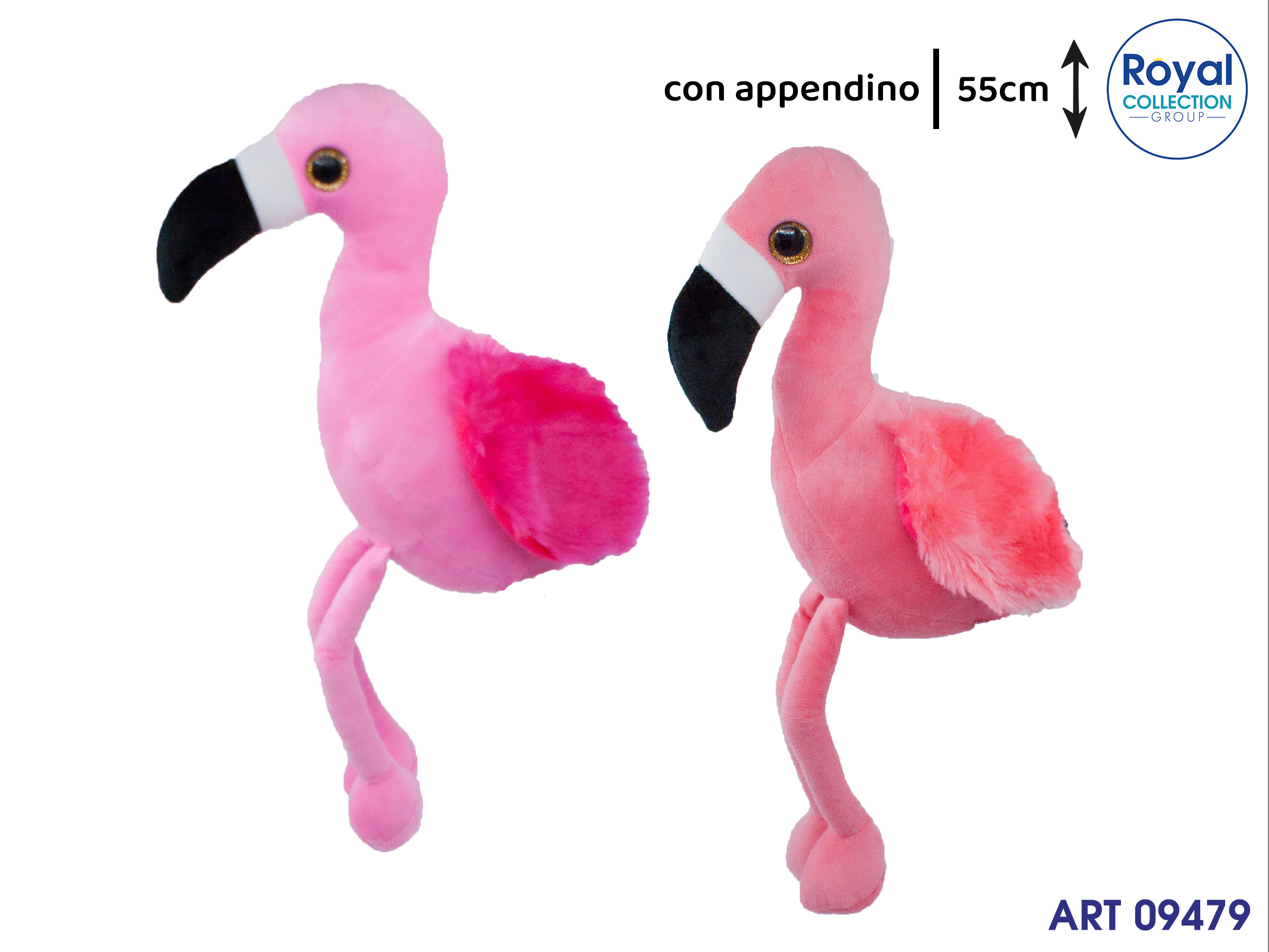 56238 Fenicottero Peluche Ass Cm 55