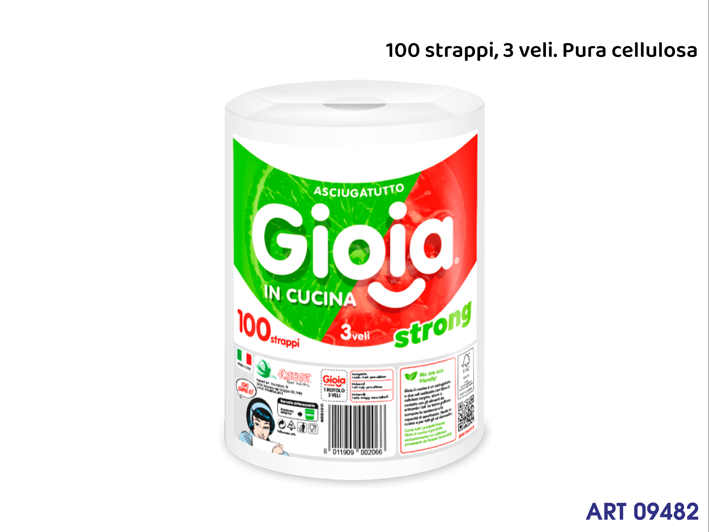 Mrg100-01-f Monorotolo Asciugatutto Gioia 100 Strappi