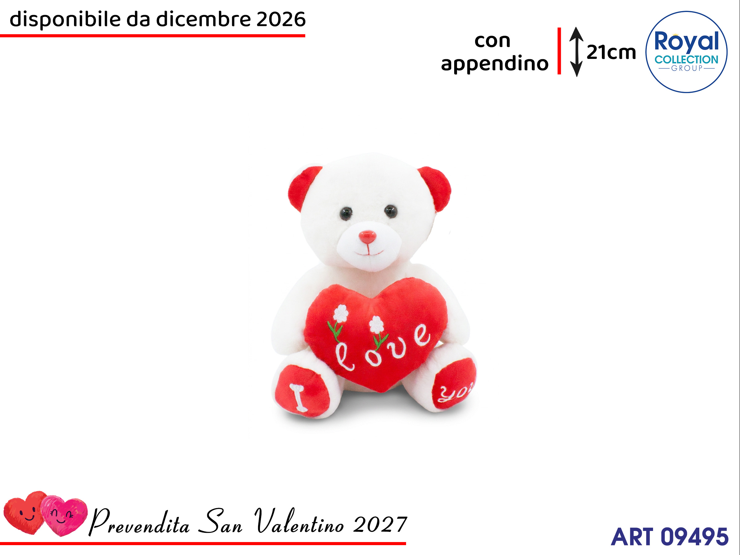 Pl3047 2 Orso Peluche I Love You  Cm 21