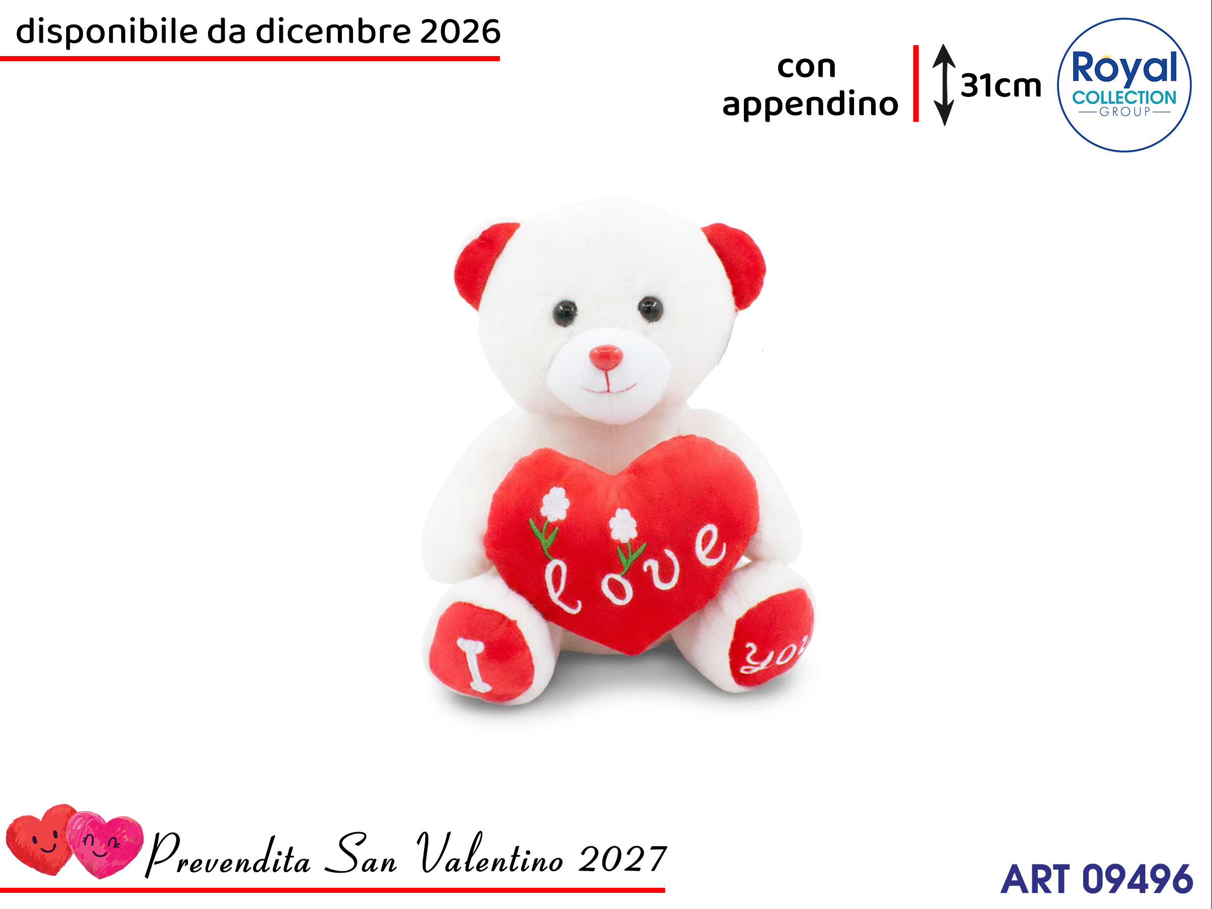 Pl3047 3 Orso Peluche I Love You  Cm 31