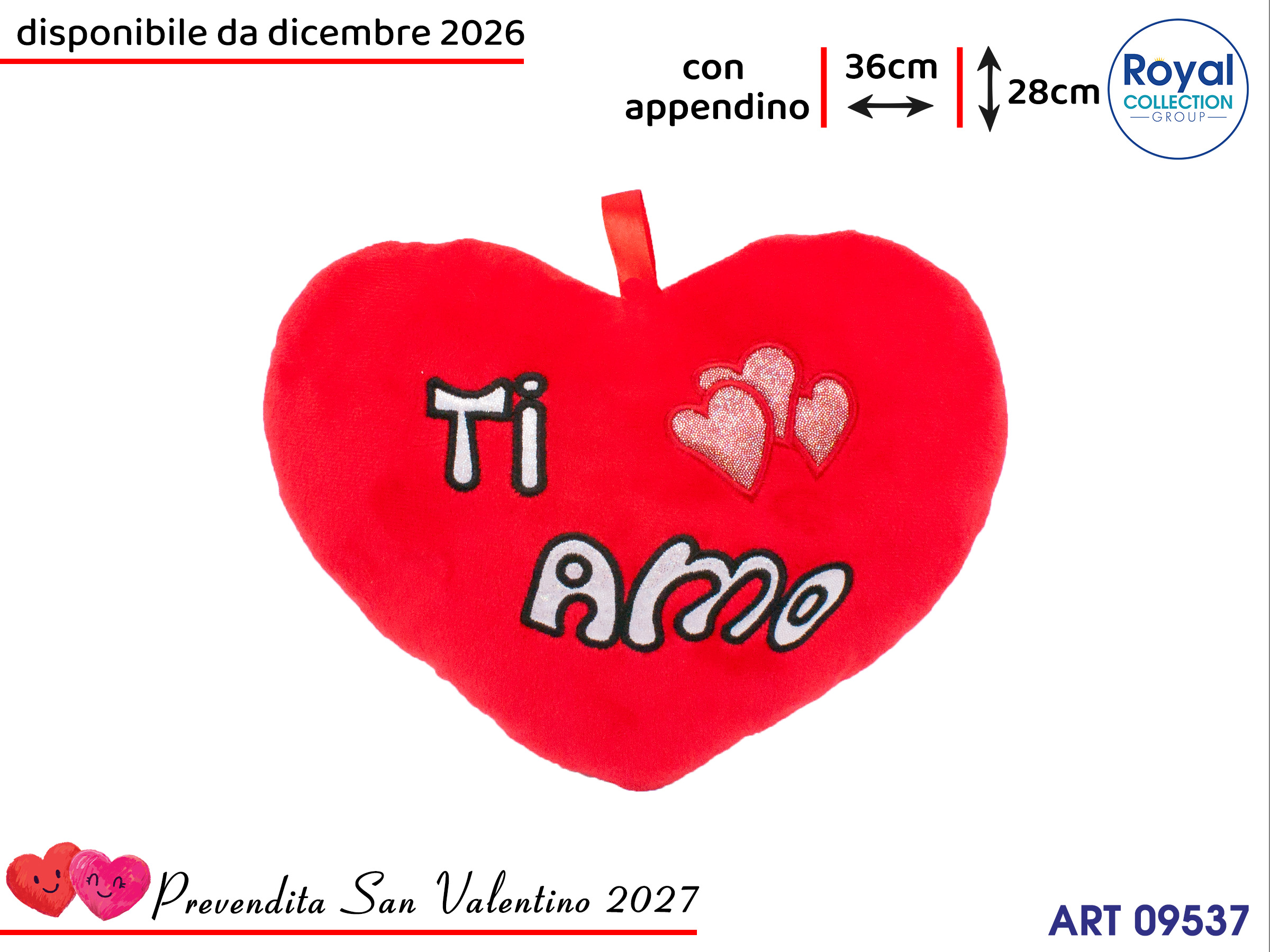 Pl2867 3 Cuore Peluche Ti Amo Cm 36