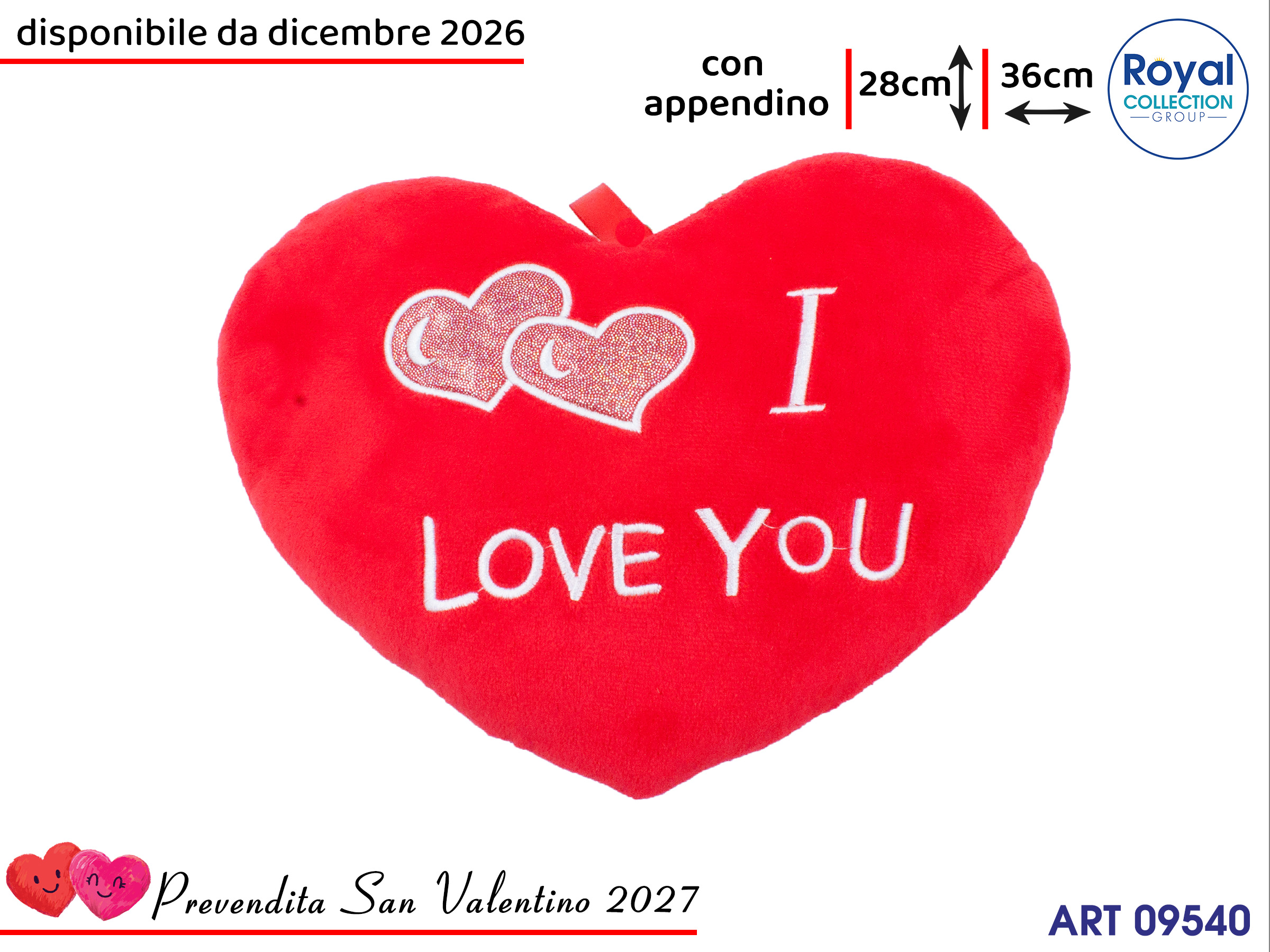 Pl2865 3 Cuore Peluche I Love You  Cm 36