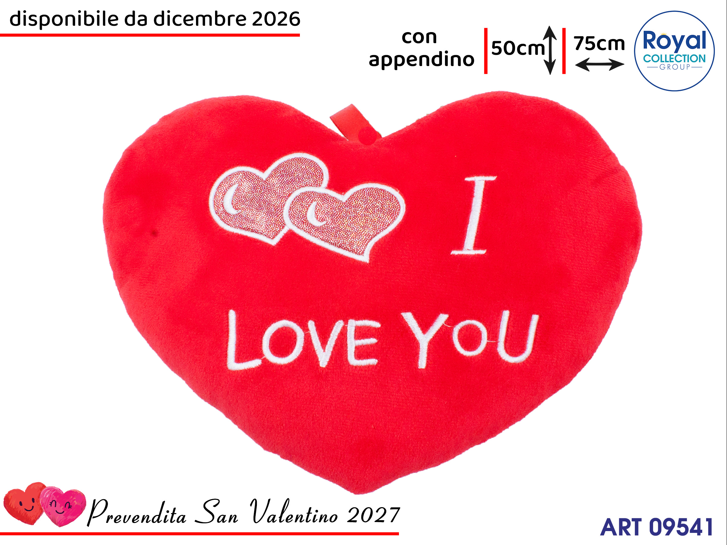 Pl2865 5 Cuore Peluche I Love You  Cm 75