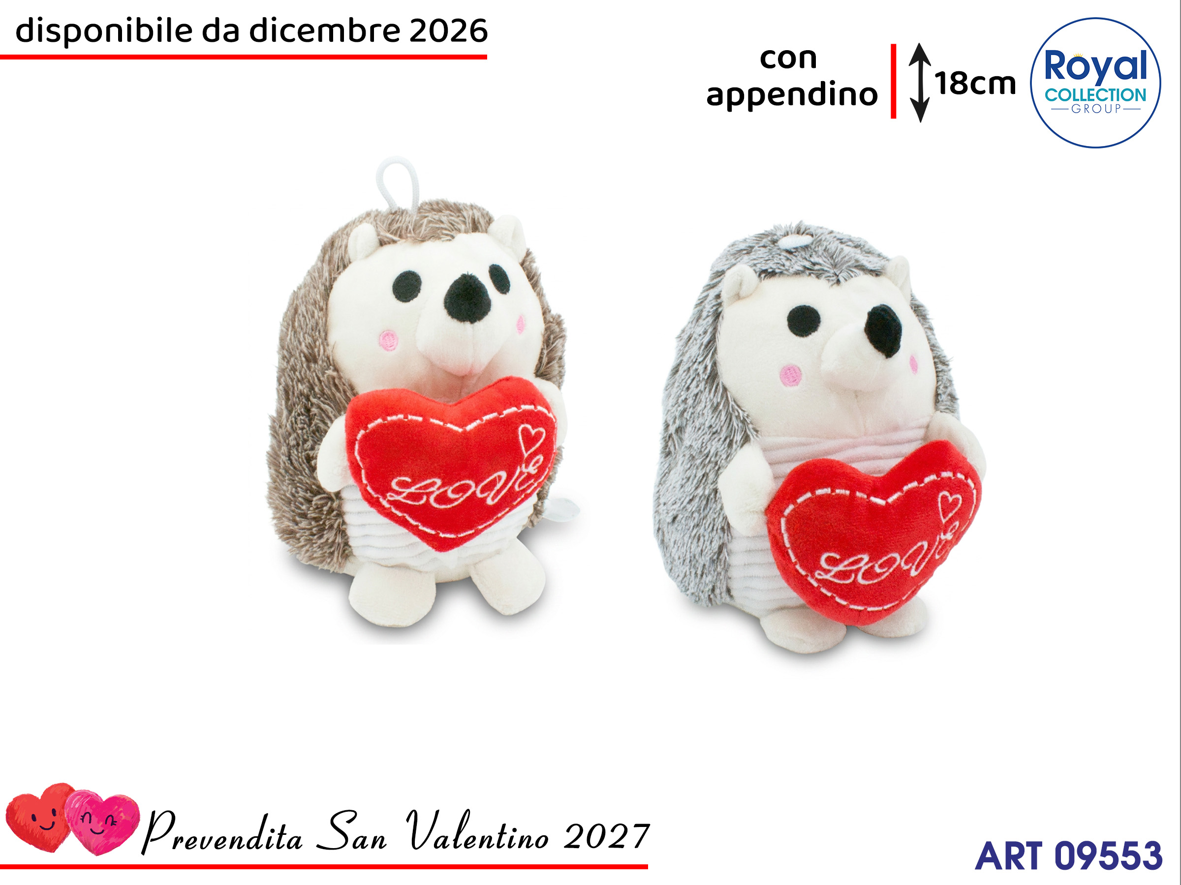 Pl2807wh Riccio Peluche Ass "love"  Cm 18