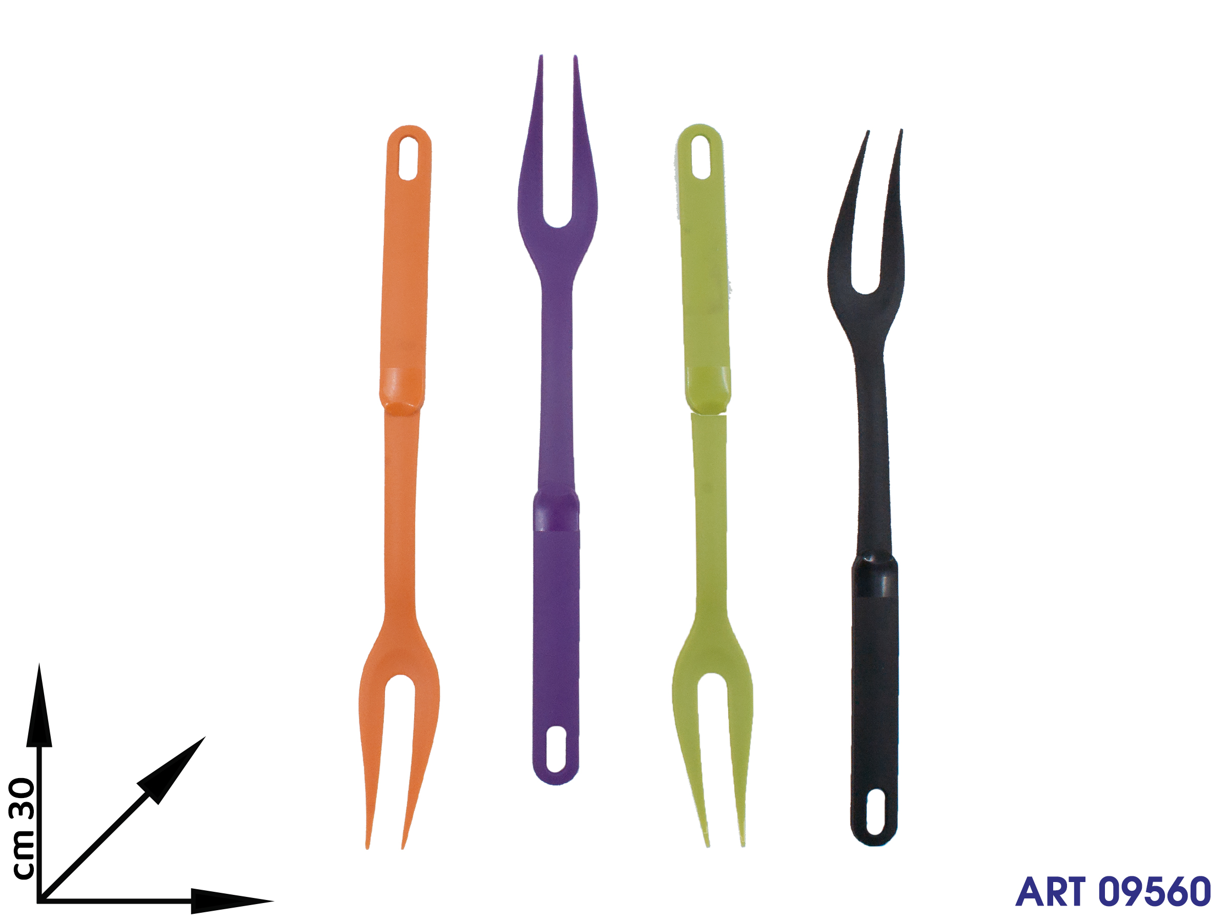 Forchettone Plastica Col Ass Stock Cas Mix Cm 30