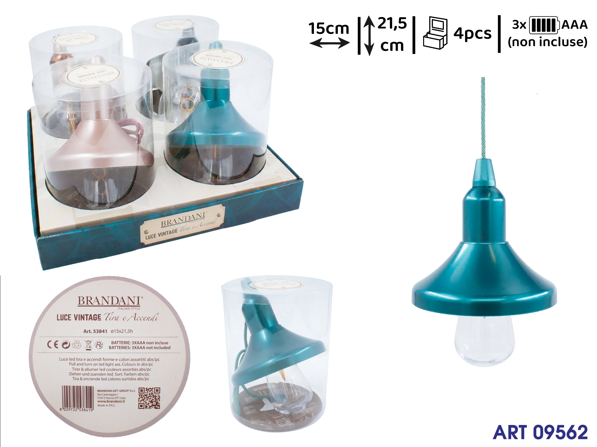 183 53841 Luce Tira Accendi Col Ass Cm 19.5x15