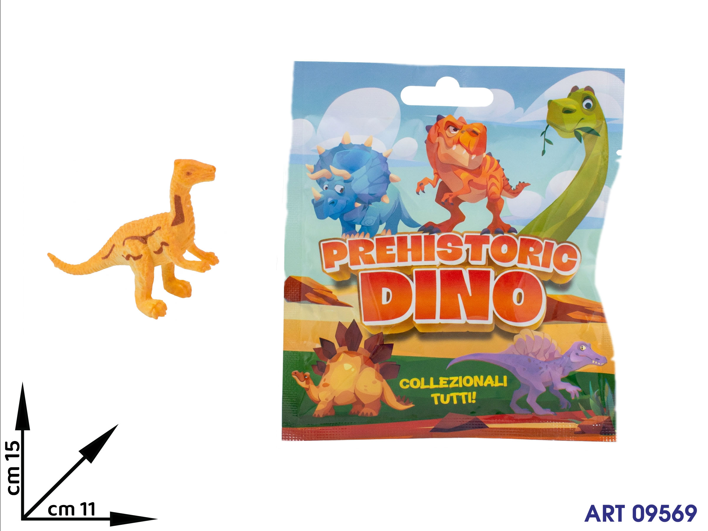 Vfbu0245 Dinosauro Jurassico Busta Ass(min.100pz) Cm 15x11