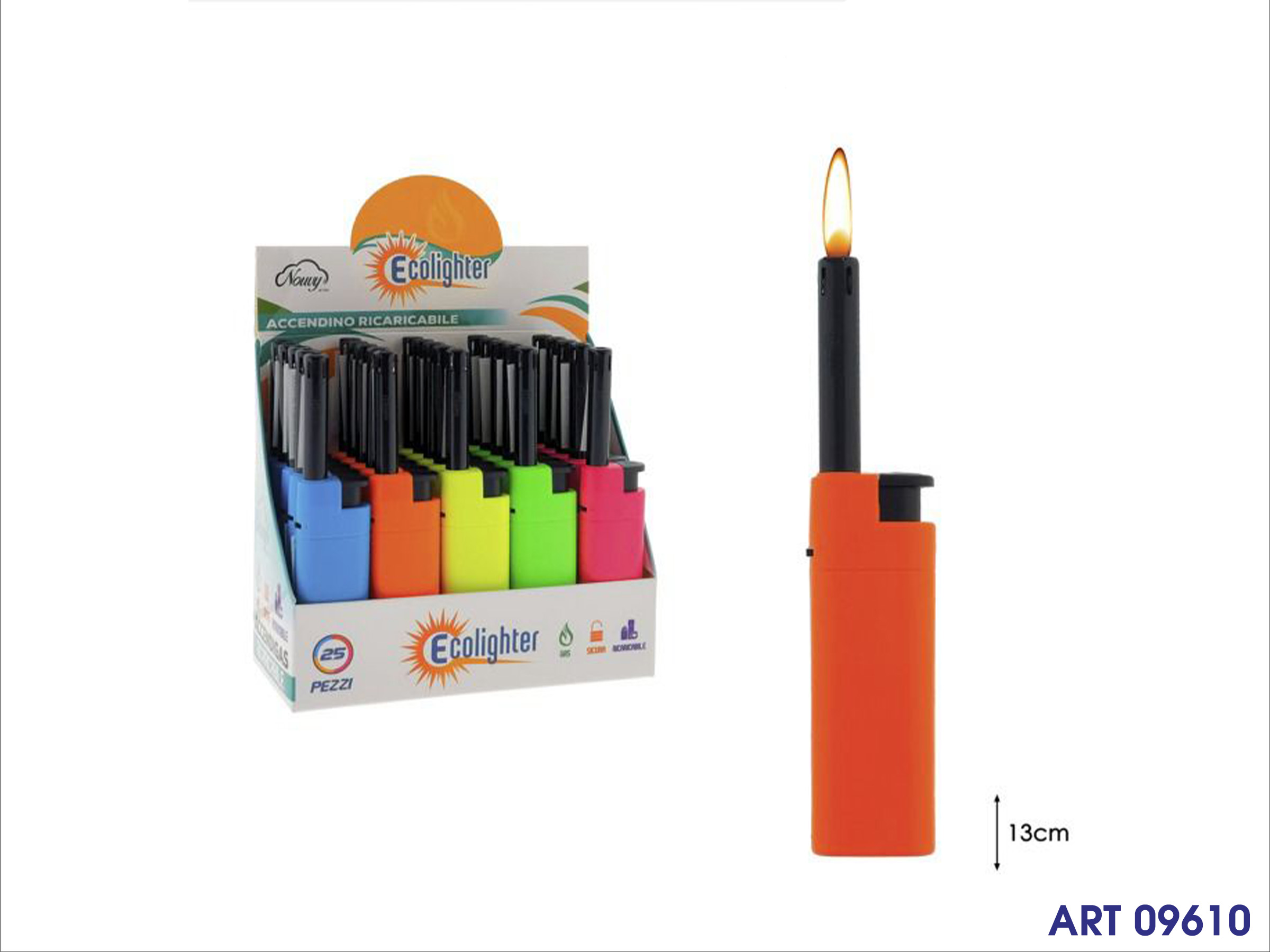 6411257 Accendigas 611 Cm 14 Col Ass Display 25 Pz