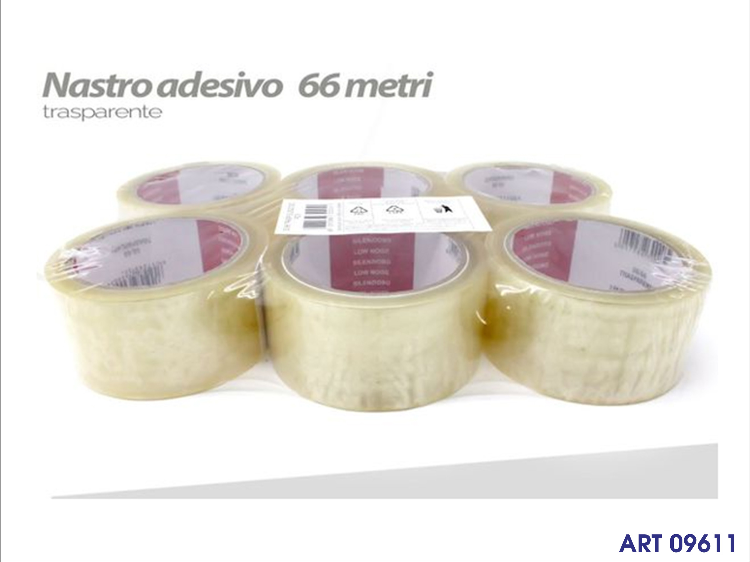 Nastro Adesivo 66 Mt Trasp