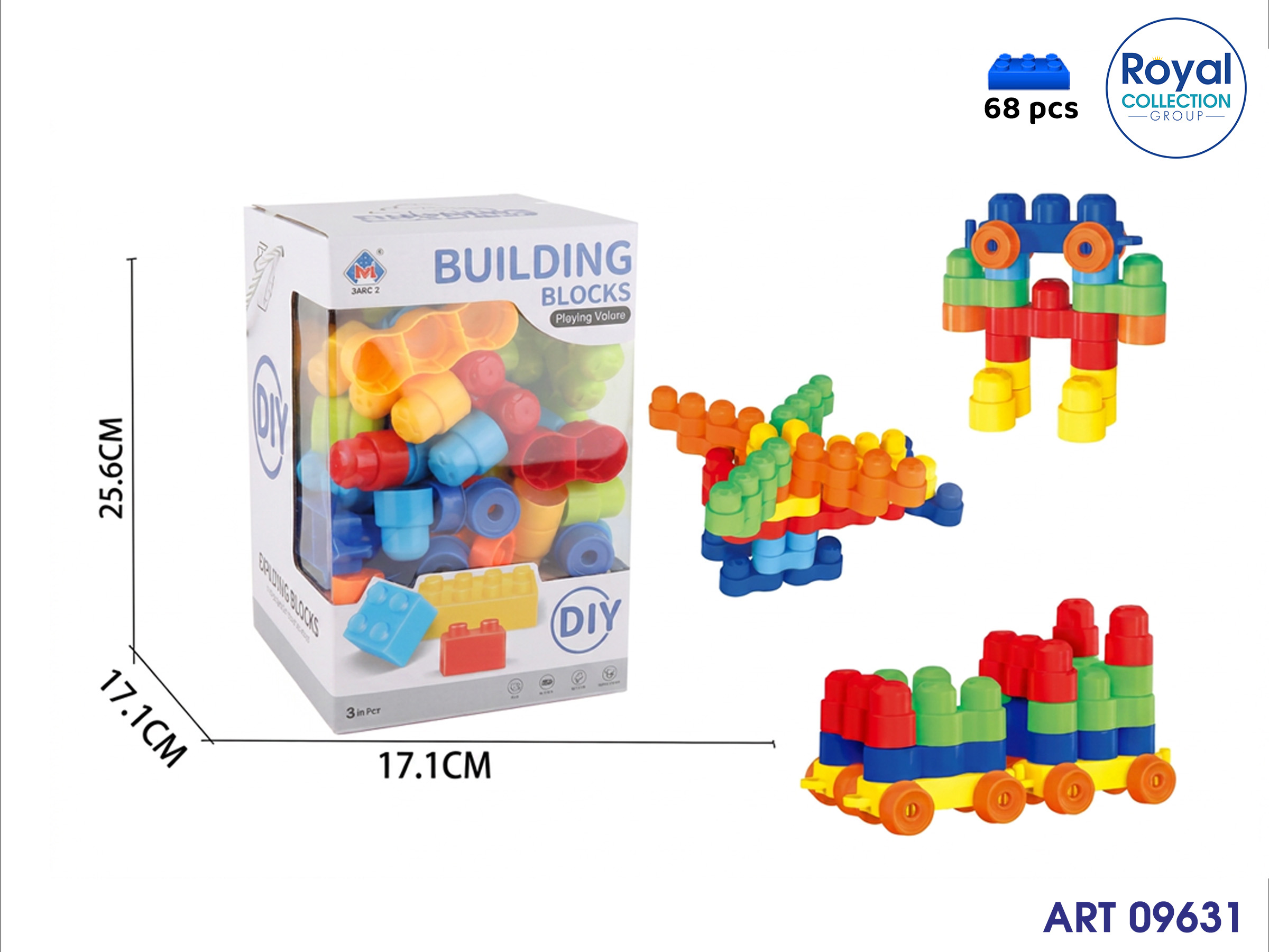 5847 Box Costruzioni Blocks  68 Pz Cm 25.5x17