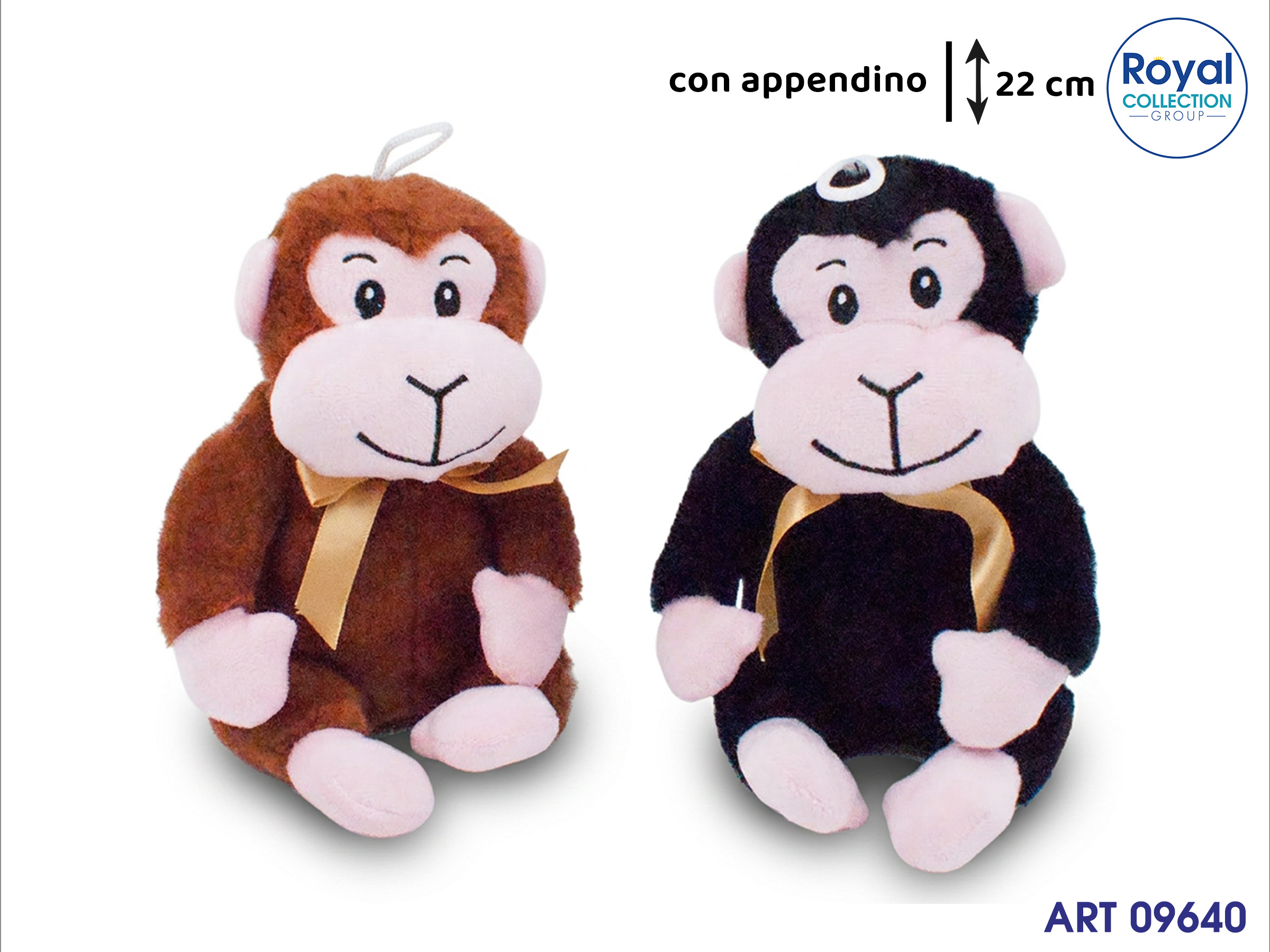 Pl3018 2 Gorilla Peluche 2 Ass  Cm 22