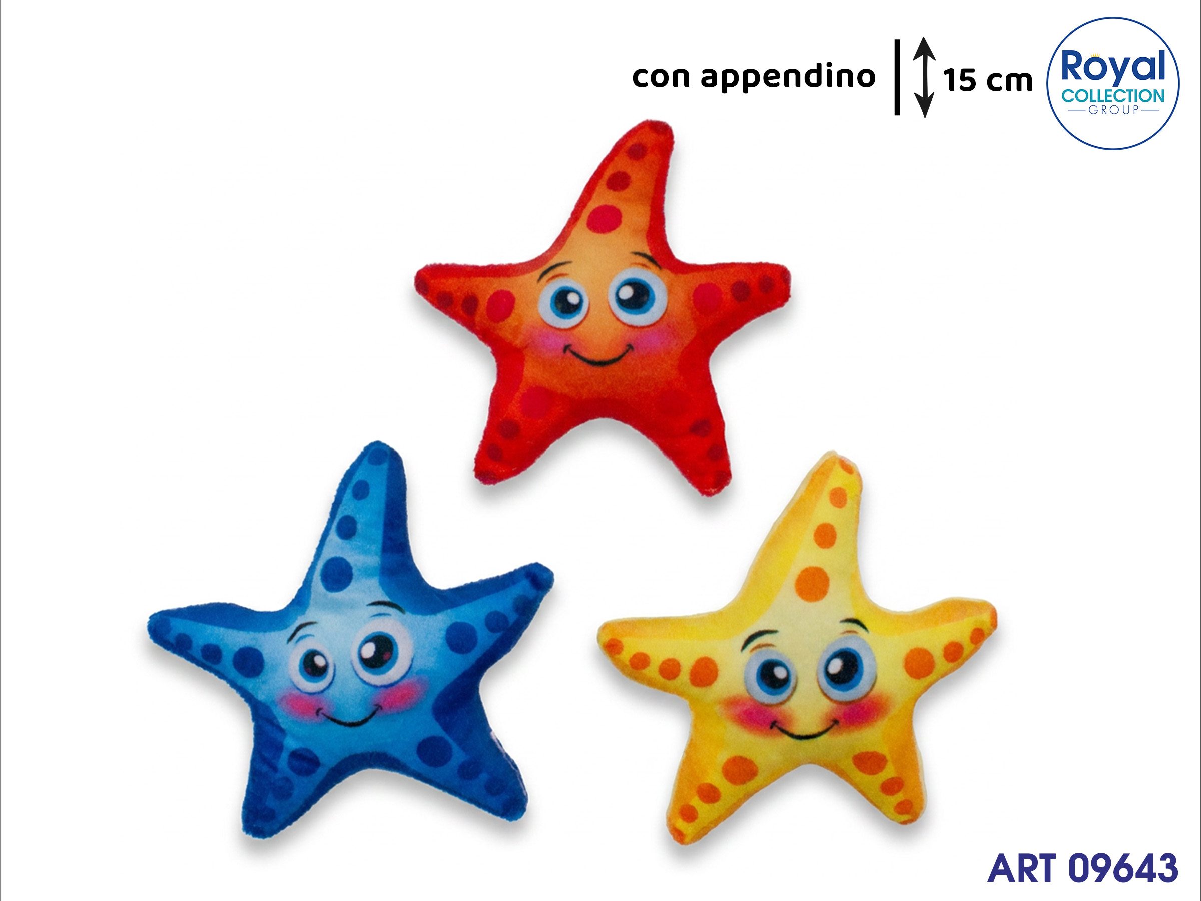 961447 Stella Marina Peluche 3 Col Ass Cm 15